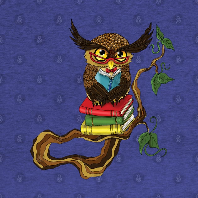 Mr. Books Owl by tigressdragon